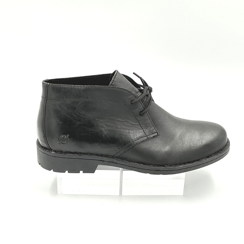 Born Mens Size 10.5 Chukka Boot Black Italian Leather NEW Lincoln $125